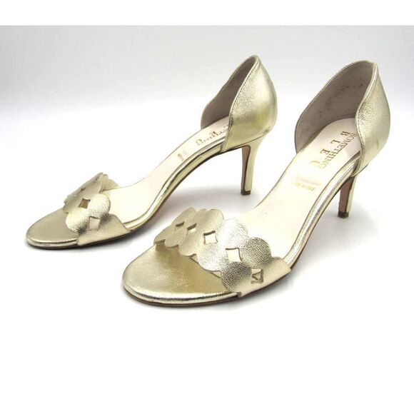 SOMETHING BLEU CATHERIN METALLIC PUMP IN GOLD SZ 8 1/2 - Picture 3 of 9